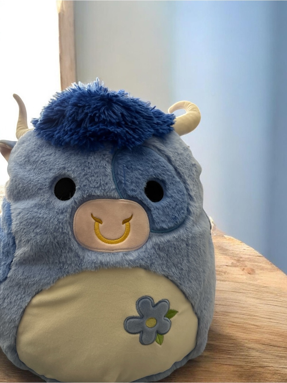 Squishmallows FuzzAMallows Bermayeh Blue Bull 16” Plush NWT Tagged